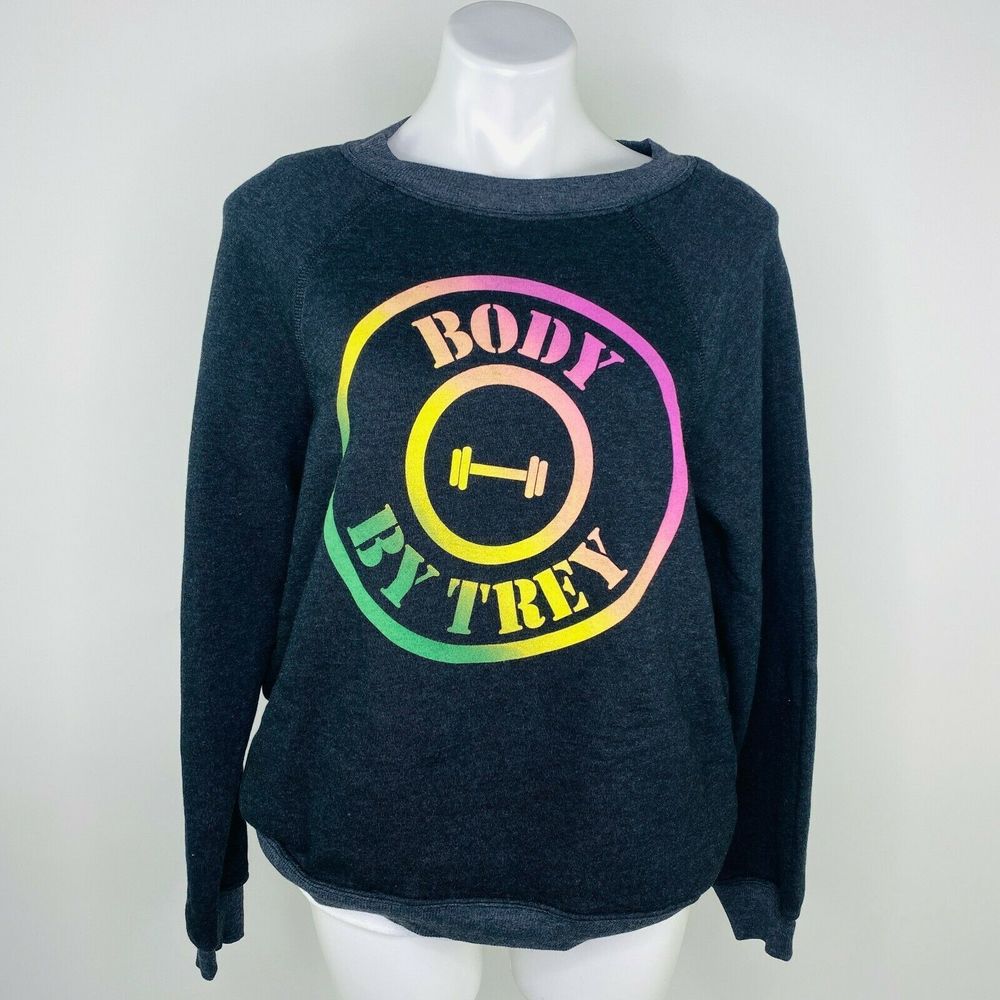 WILDFOX Sweatshirt Women Size Medium Body By Trey Sommers Black Gradient